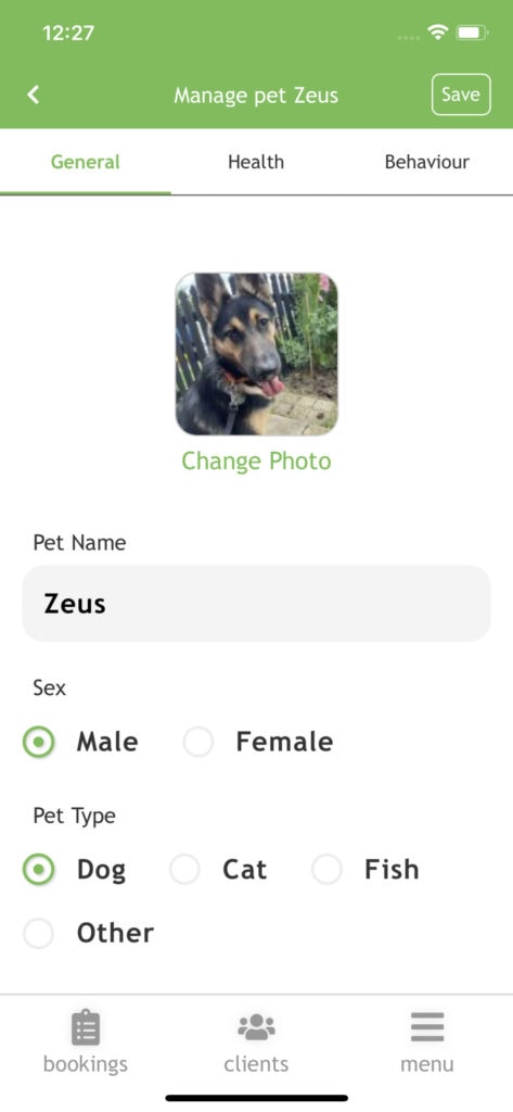 Pet Profile